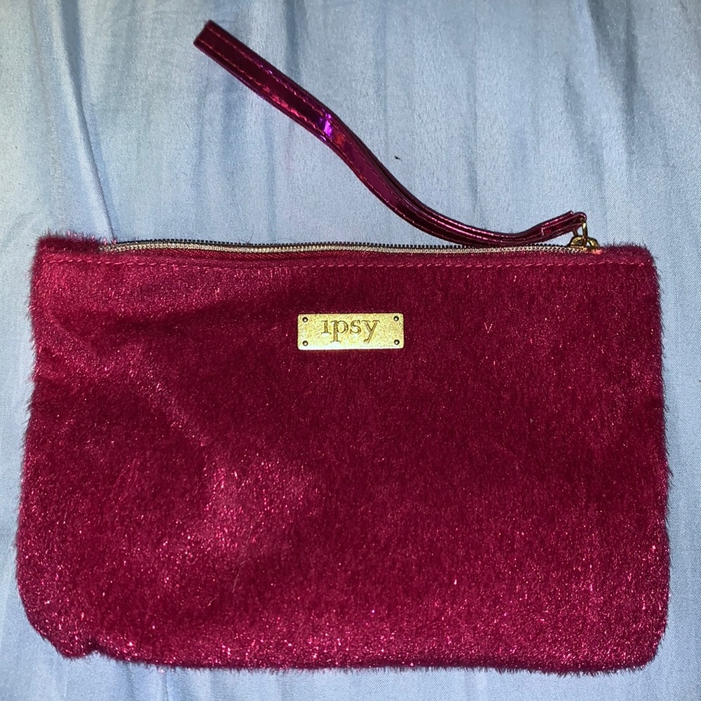 Bright Ipsy cosmetic bag
